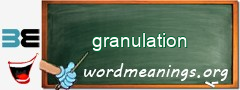 WordMeaning blackboard for granulation